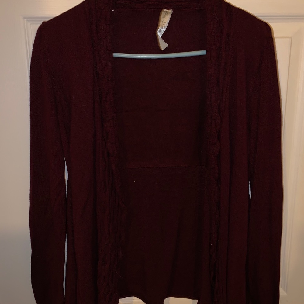 Maroon cardigan